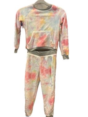 NWT P.J. Salvage Kids Tie-Dye Plush Lounge Set | Size S/8 | Girls